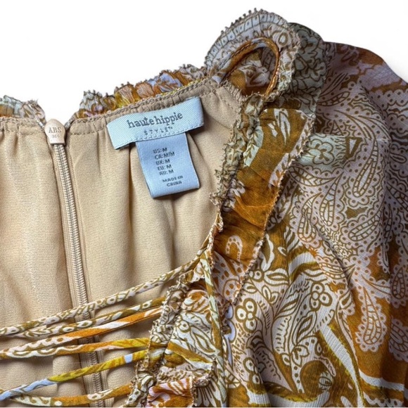 Haute Hippie Paisley Women’s Babydoll Dress in Earthy Tones - Picture 8 of 8